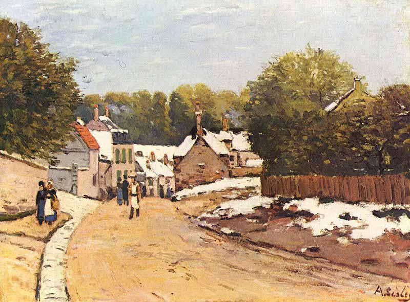 Alfred Sisley Erster Schnee in Louveciennes